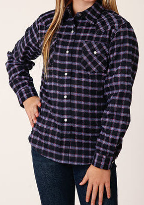 Roper Girls Unlined Flannel L/S Shirt