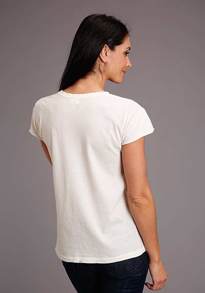 Stetson Ladies Buckin Cream T-Shirt