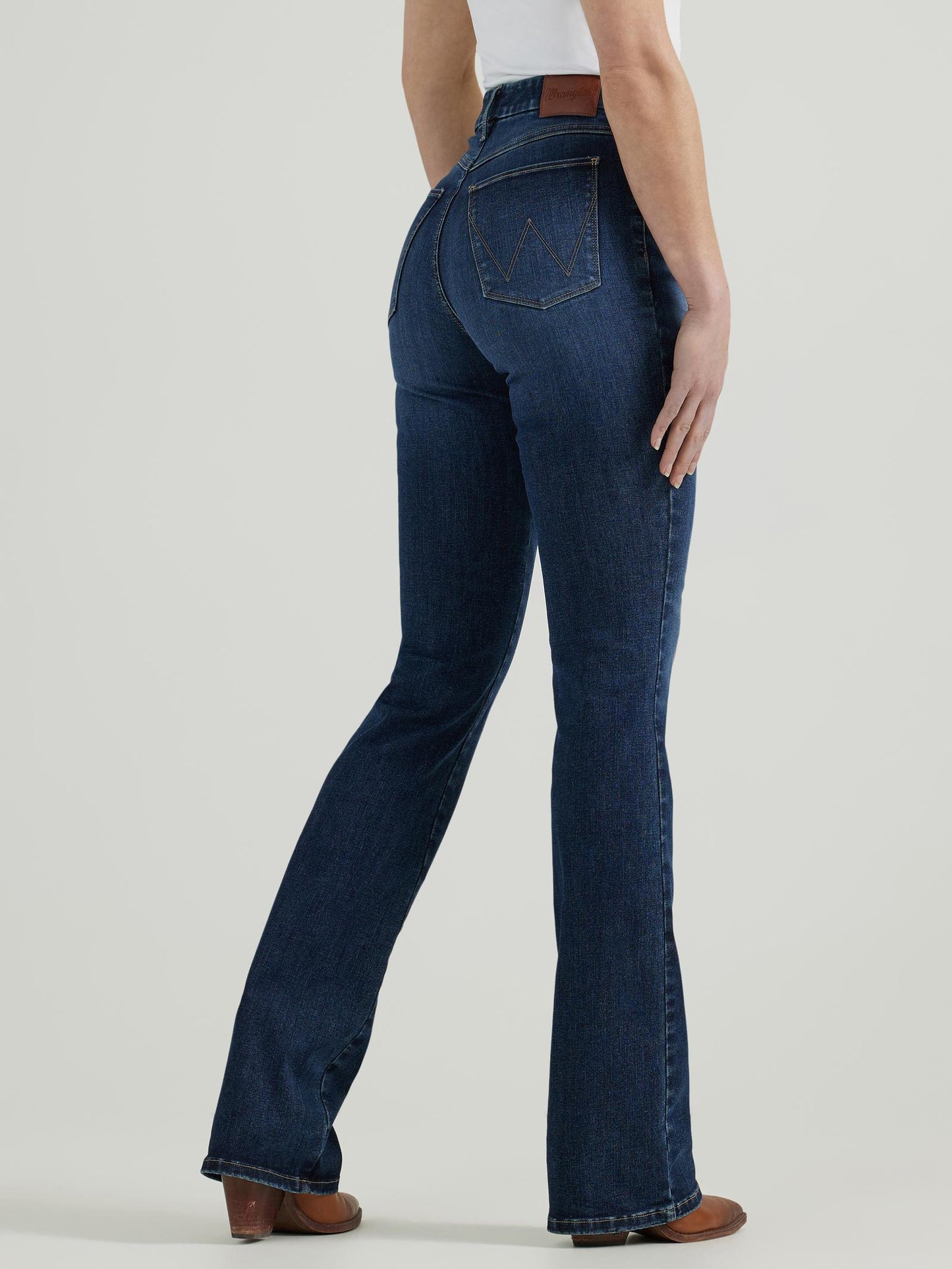 Wrangler Women's Bespoke High Rise Bootcut Dark Blue Jeans