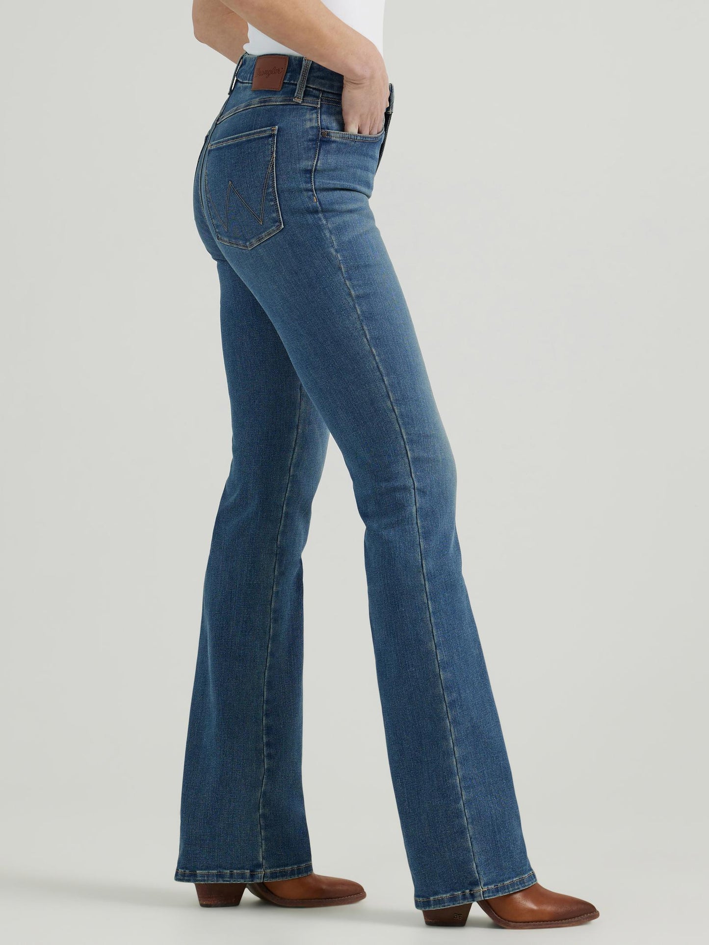 Wrangler Women's Bespoke High Rise Bootcut Blue Jeans