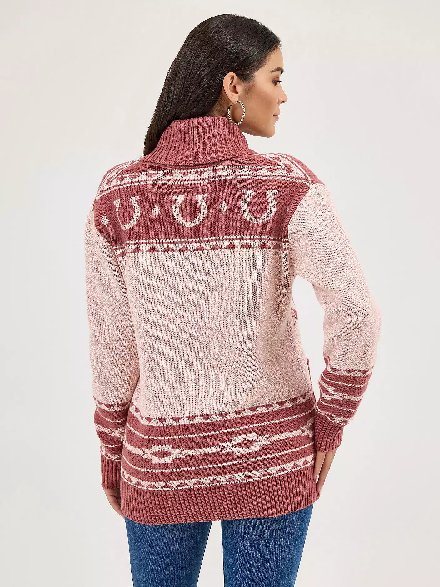 Wrangler Women Western Horse Pink Cardigan