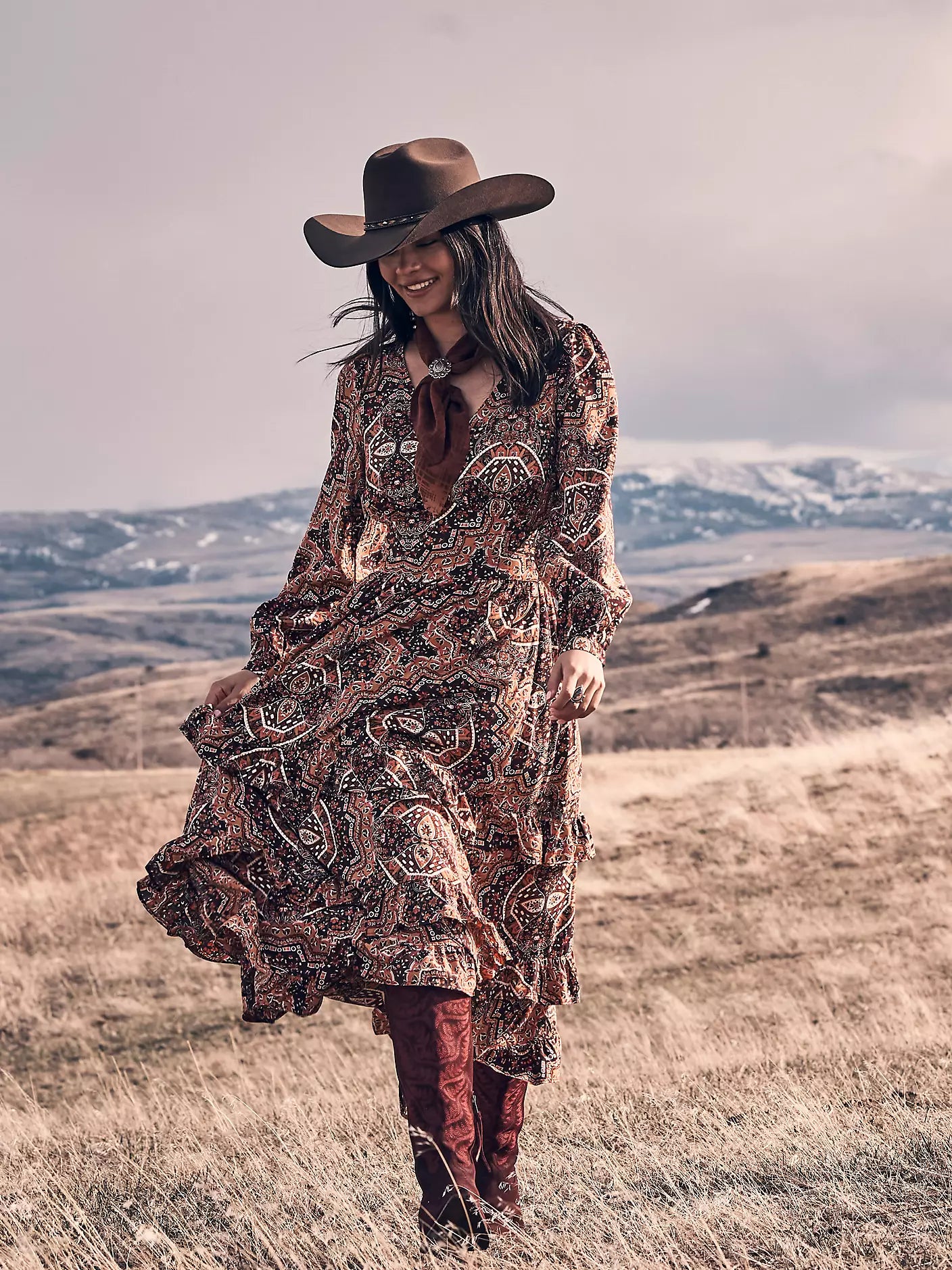 Wrangler Women Retro Vintage Maxi Dress
