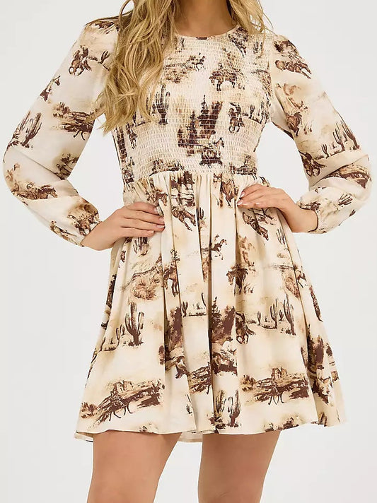 Wrangler West Women Long Sleeve Dress