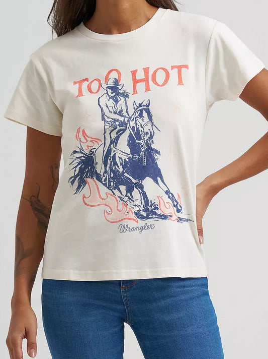 Wrangler Women's Short Sleeve Too Hot T-Shirt Regular Fit Tee