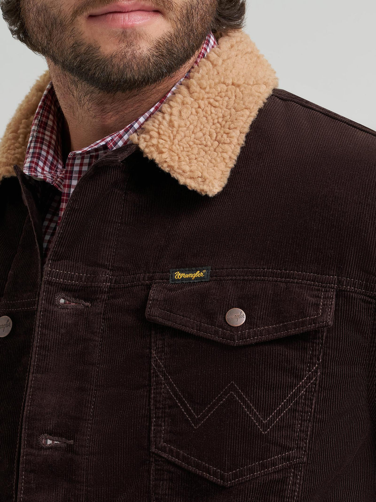 Wrangler Men's Sherpa-Lined Corduroy Jacket
