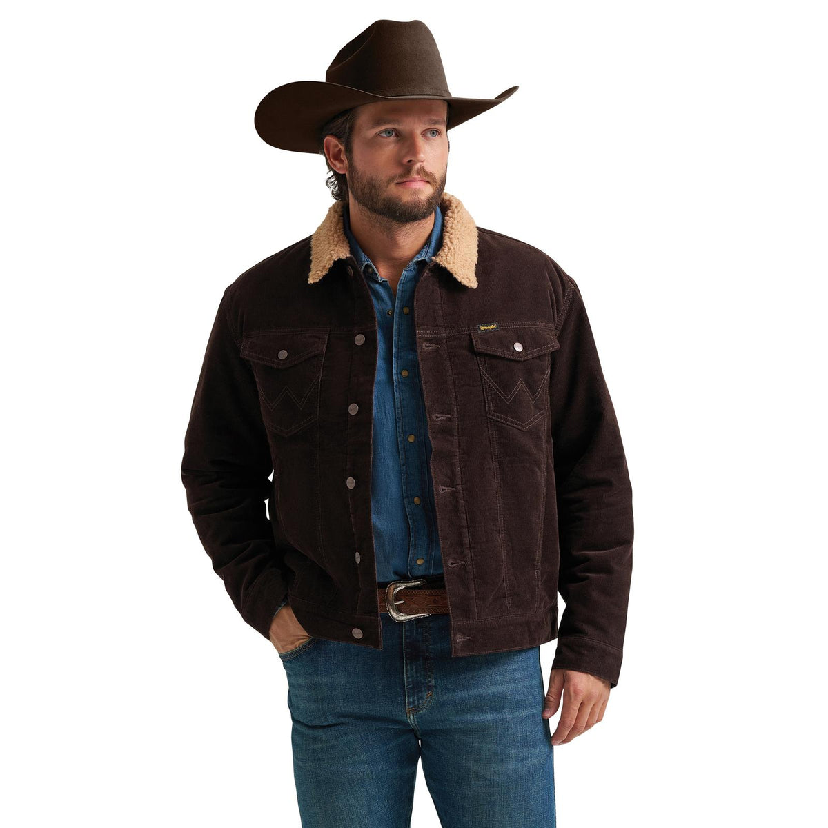 Wrangler Men's Sherpa-Lined Corduroy Jacket