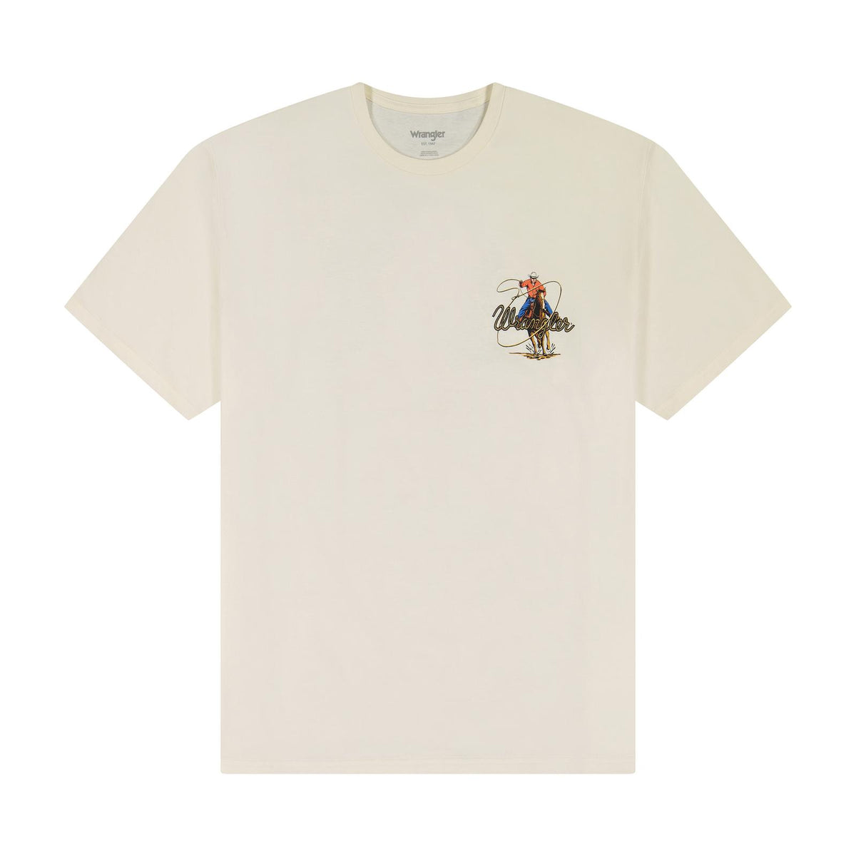 Wrangler Men's Riding Cowboy T-Shirt Regular Fit Tee