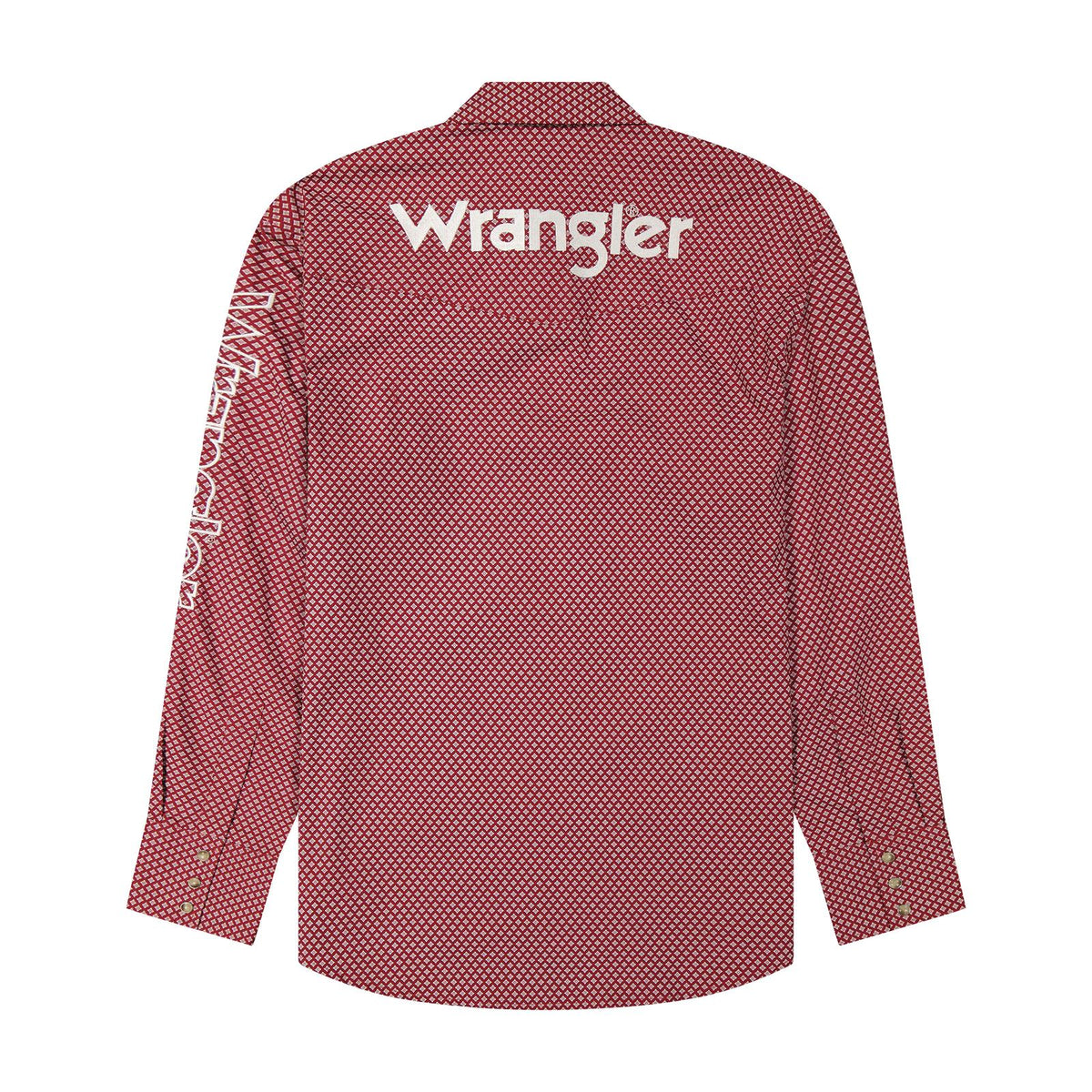 Wrangler Long Sleeve Logo Shirt in Red
