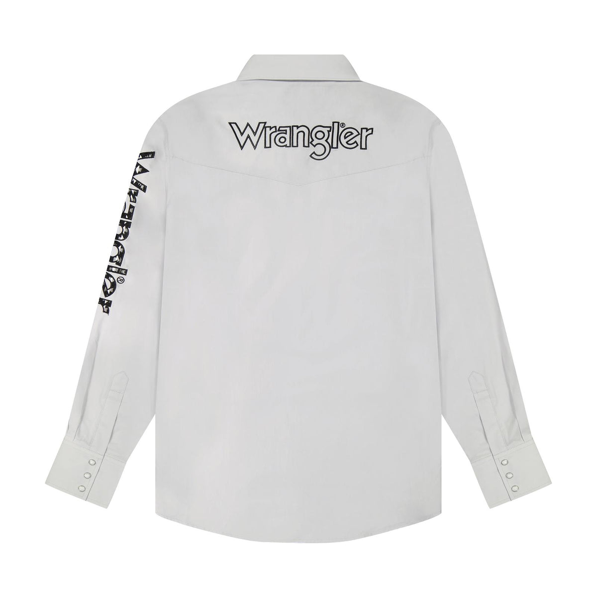 Wrangler Long Sleeve Logo Shirt in Grey.