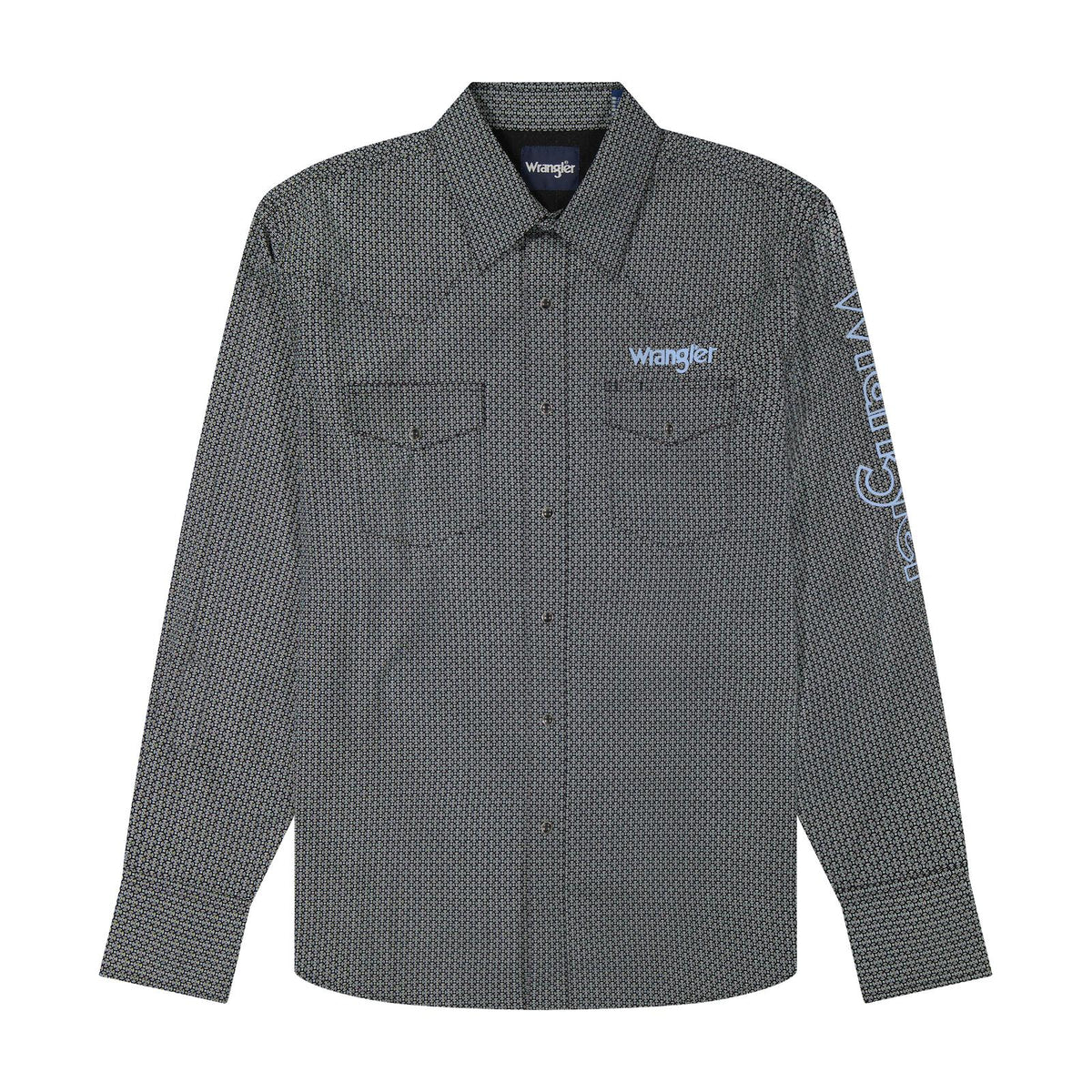 Wrangler Long Sleeve Logo Shirt in Black
