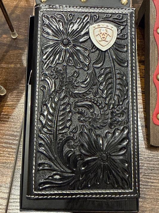 Embossed Black Rodeo Wallet