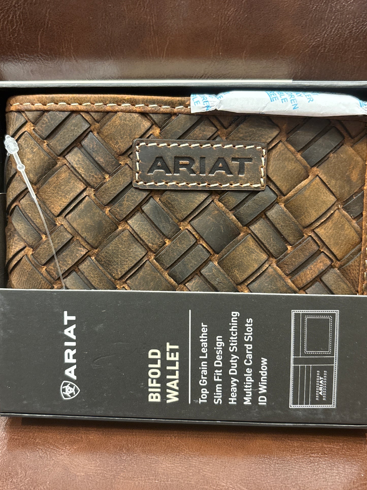 Ariat Bifold Wallet basket weave
