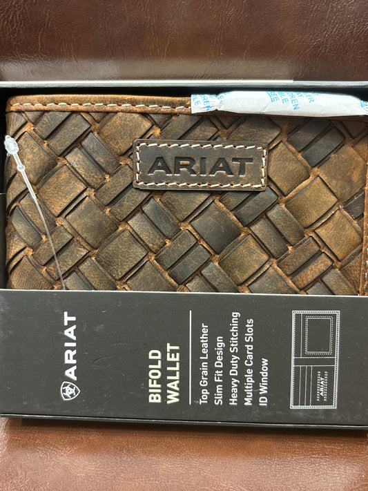 Ariat Bifold Wallet basket weave