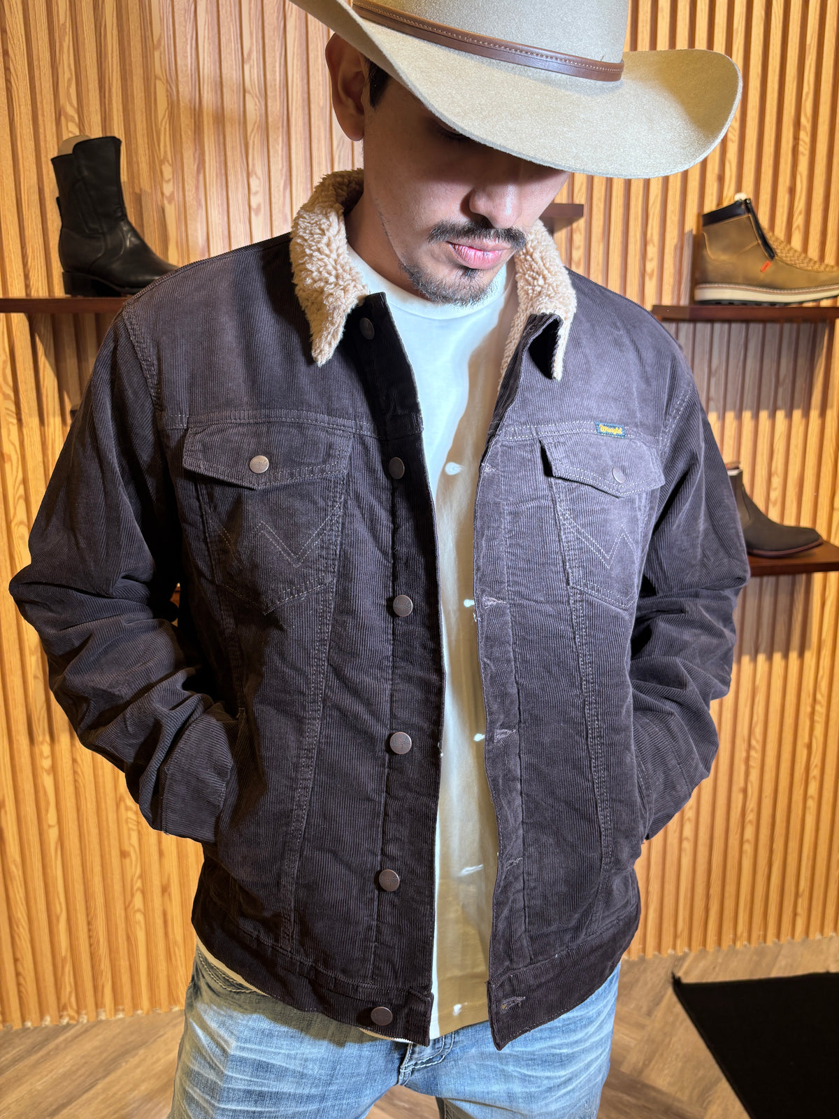 Wrangler Men's Sherpa-Lined Corduroy Jacket