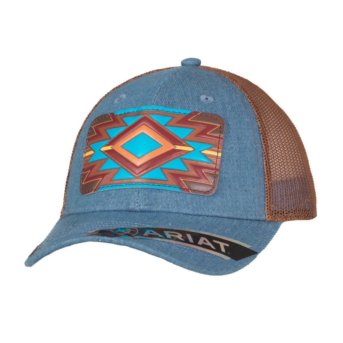 Ariat  Women's Denim Leather Patch Cap