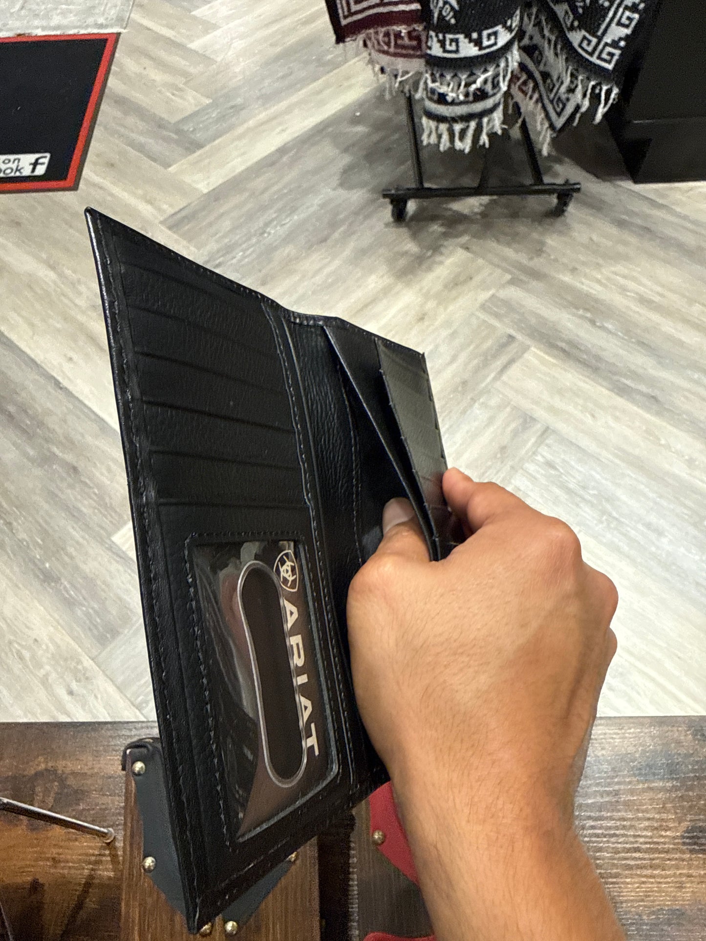 Embossed Black Rodeo Wallet