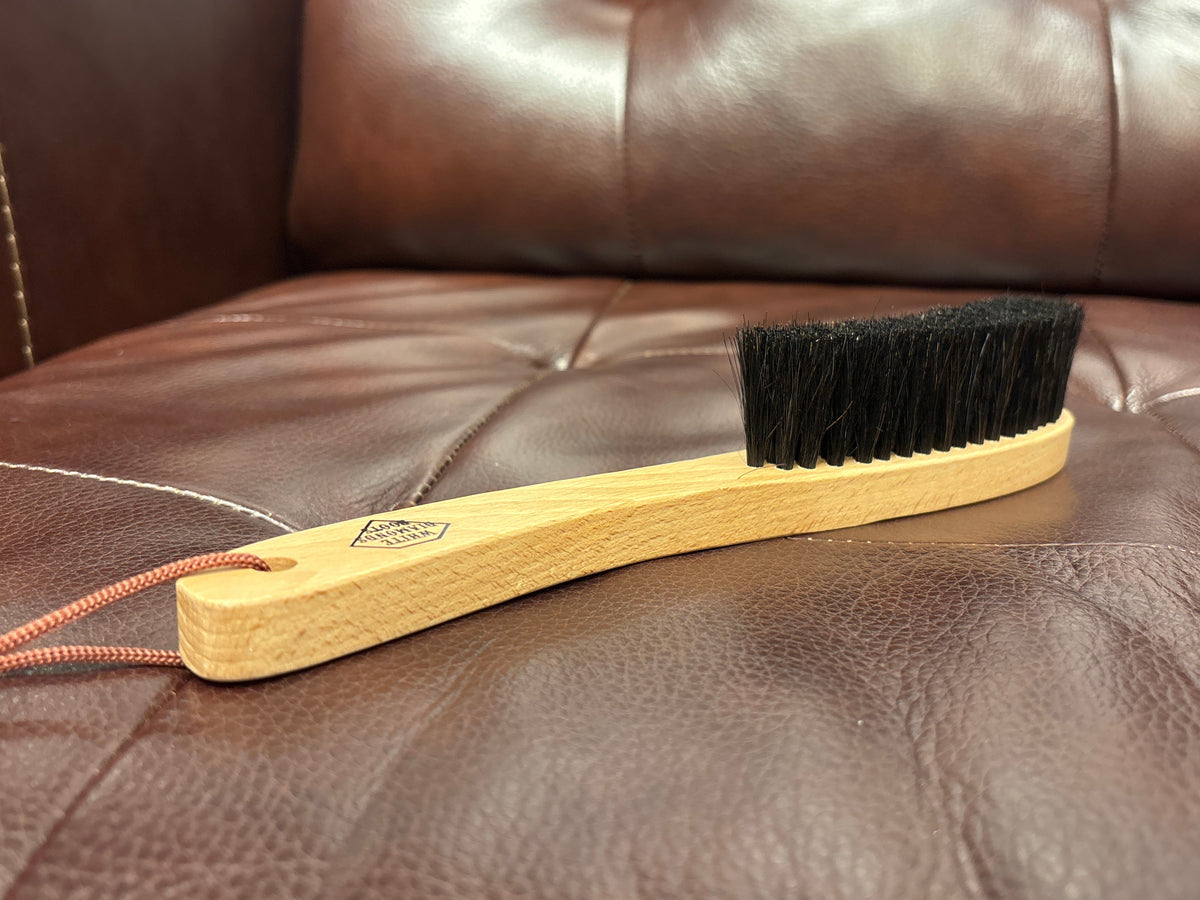 Horsehair Hat Brush - White Diamonds
