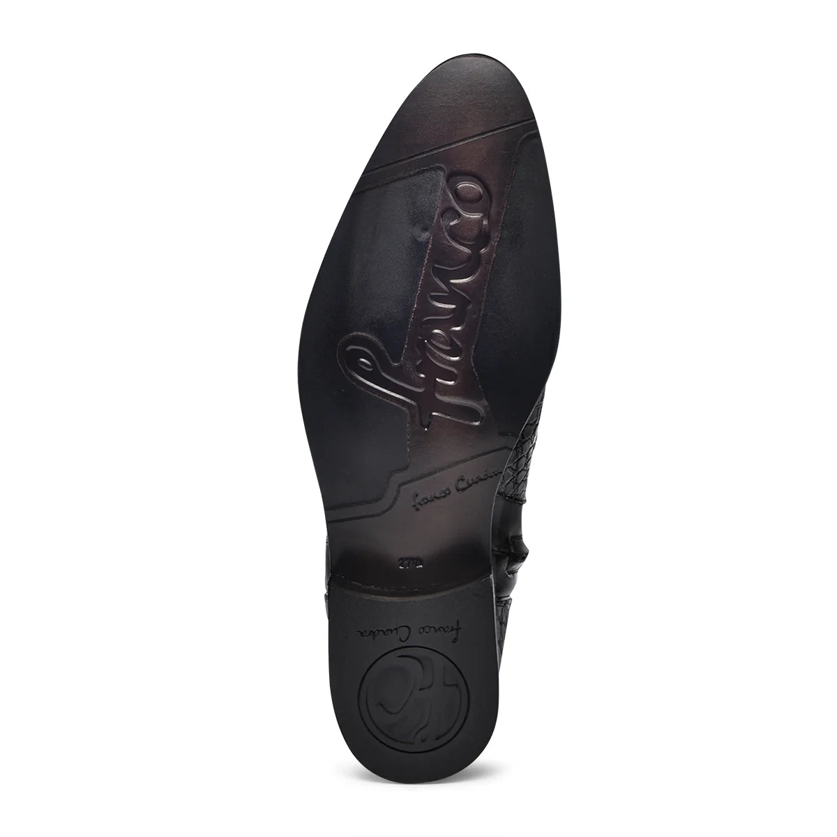 Cuadra Men's Black Dress Boots in Genuine Cayman Leather