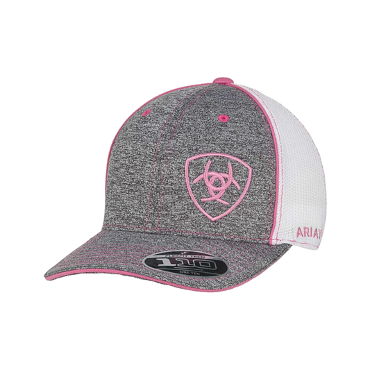 Ariat Women Pink & Grey Flexfit Cap