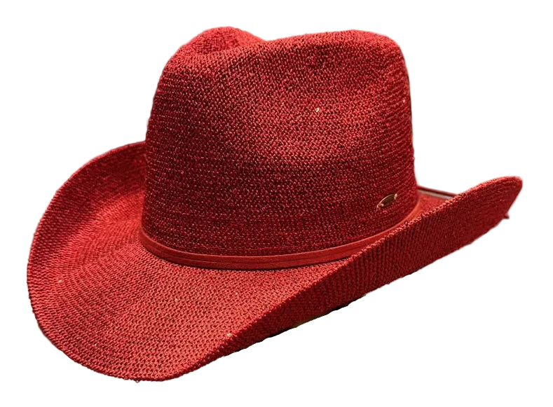 Women’s Western Chic Hat with Suede Trim