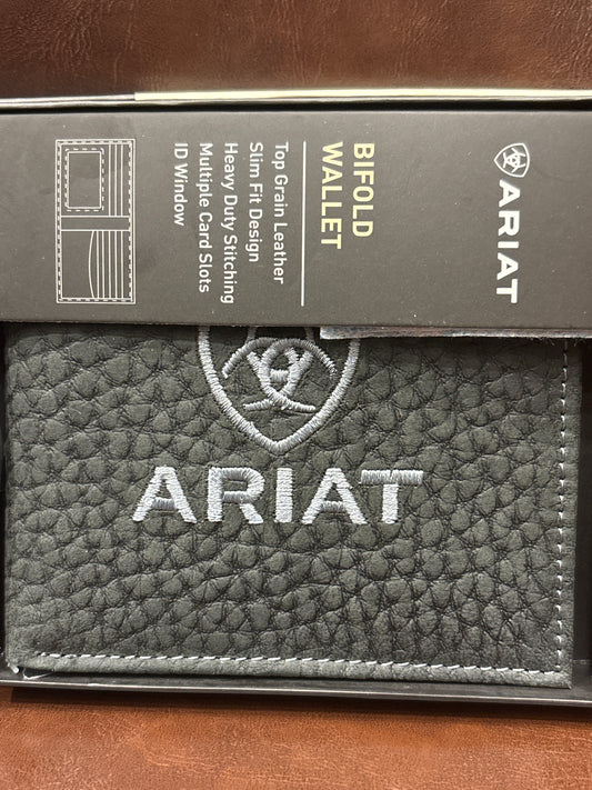 Ariat Bifold Wallet Bull hide Black