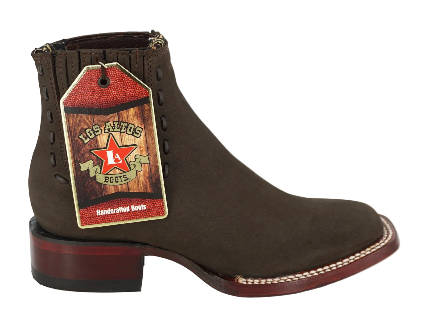 Women's Wide Square Nubuck Ankle Boots - Los Altos