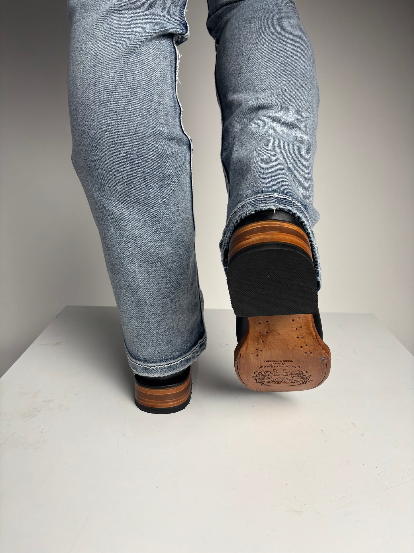 Women's Black Western Rodeo Boot - White Diamond