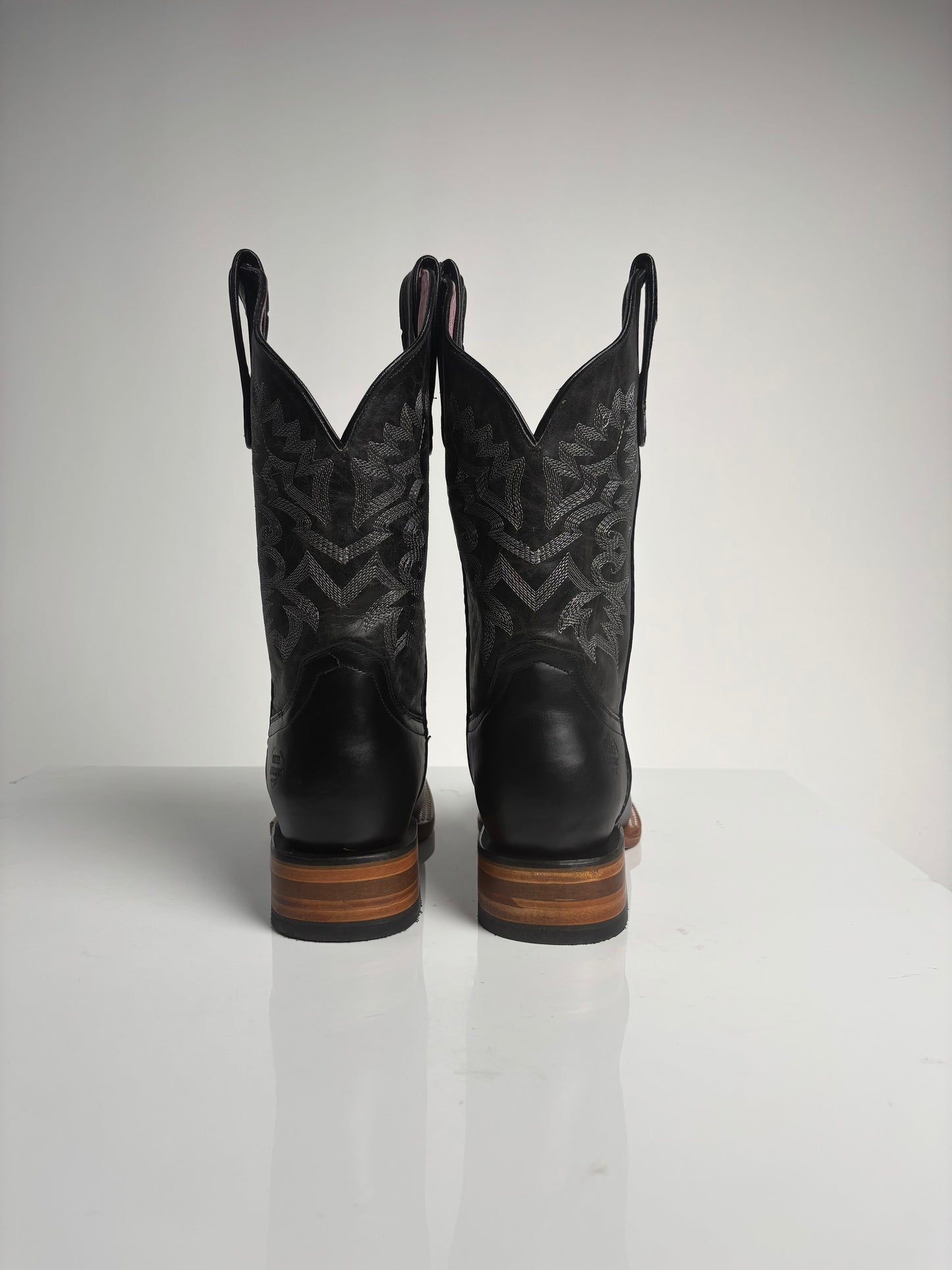 Women's Black Western Rodeo Boot - White Diamond