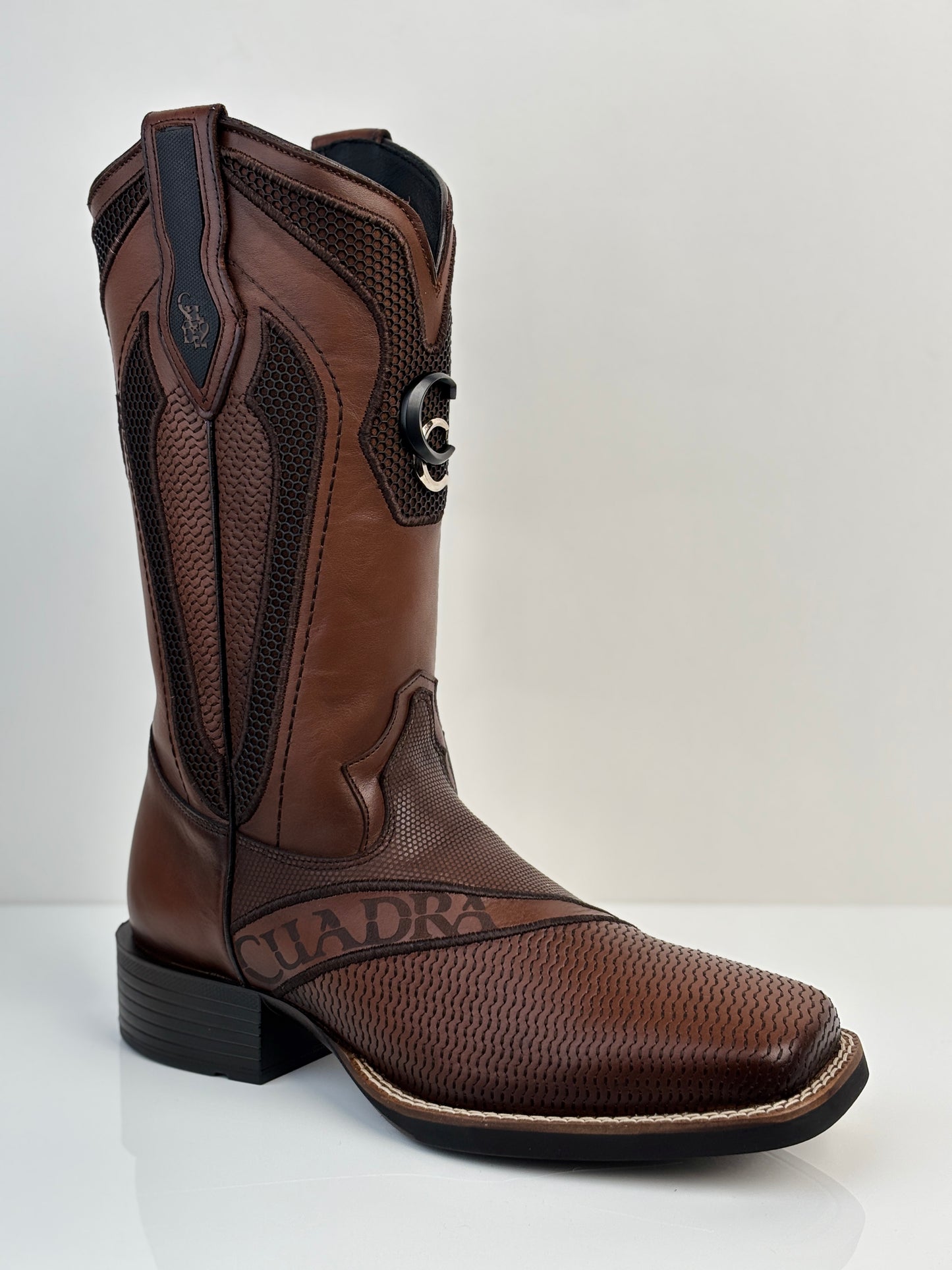 Cuadra Men's Western Rodeo Honey Brown Bovine Boot