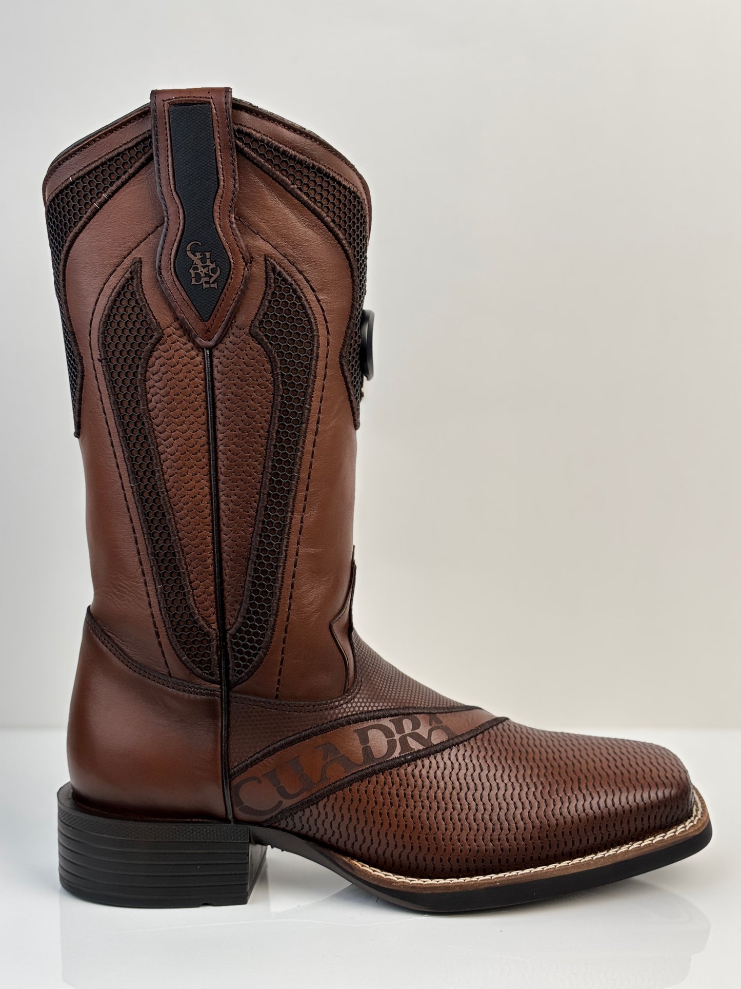 Cuadra Men's Western Rodeo Honey Brown Bovine Boot