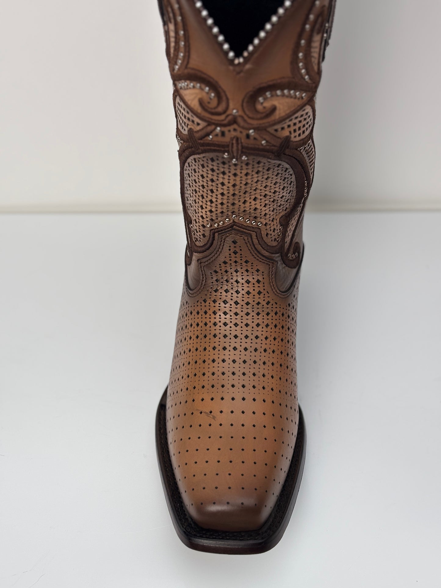 Cuadra Women's Light Brown Western Rodeo Bovine Boot