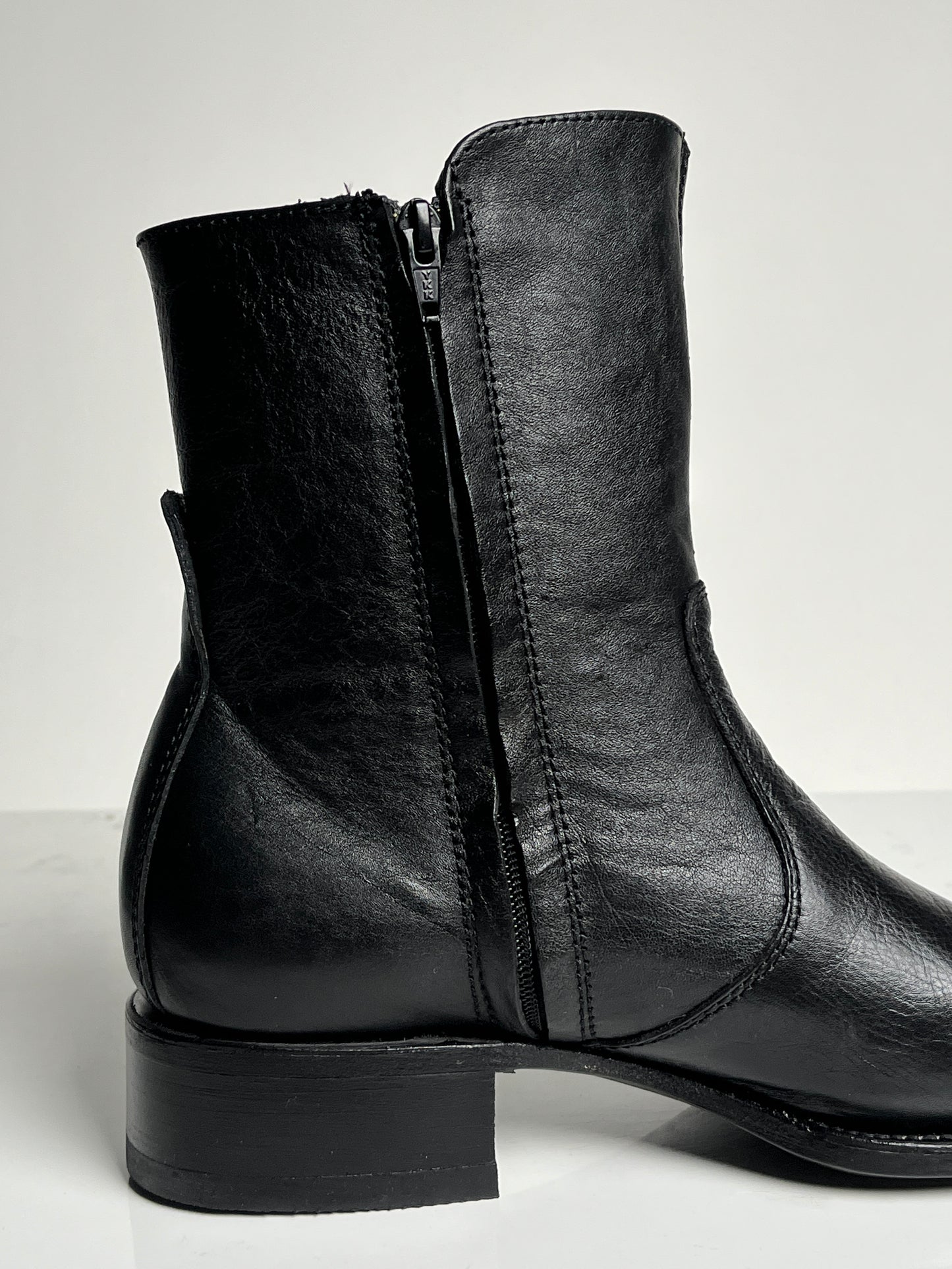 Men's Black Ankle Boot Botin Kabul - White Diamond