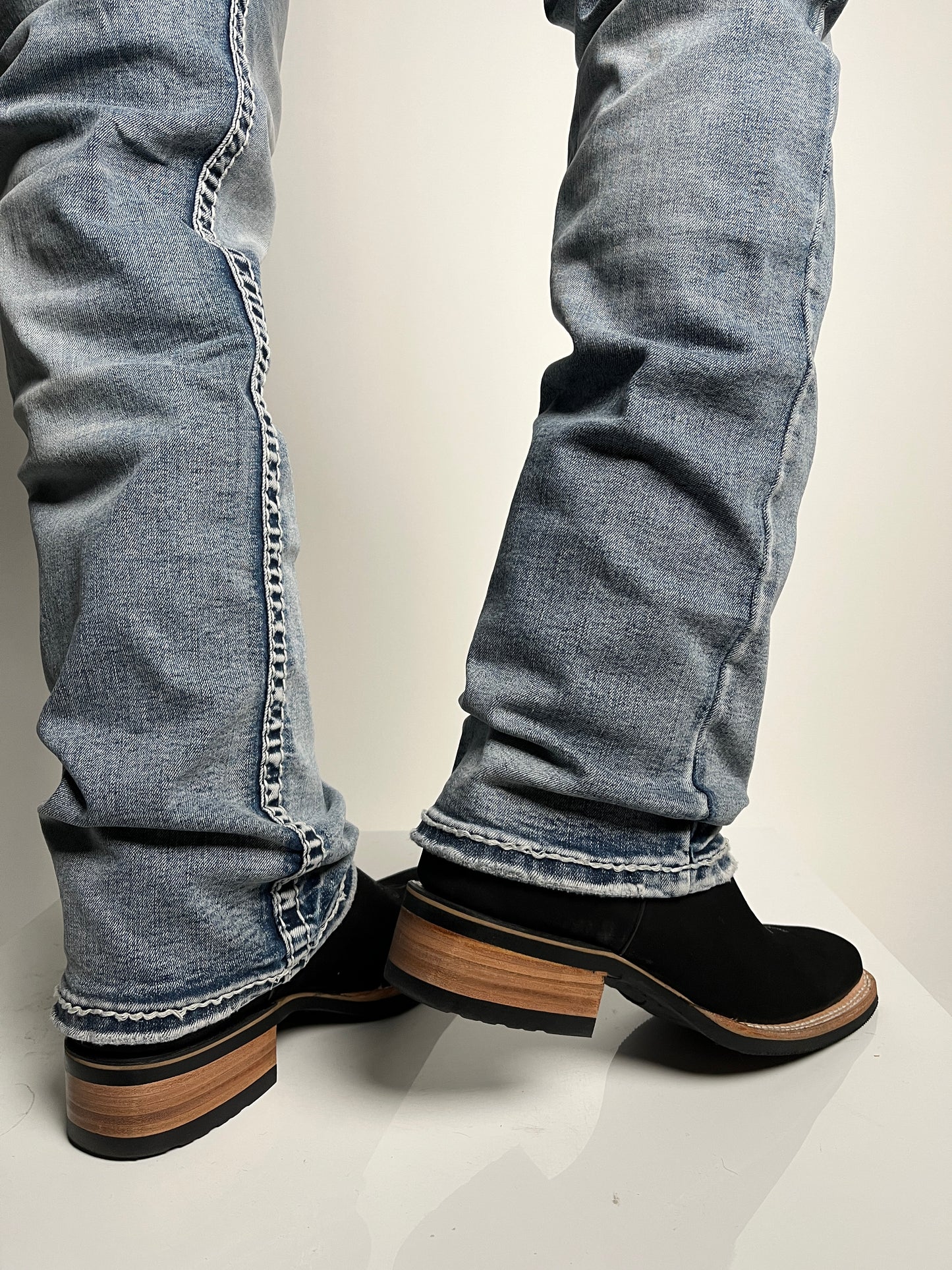 Men's Black Western Rodeo Boot - White Diamond