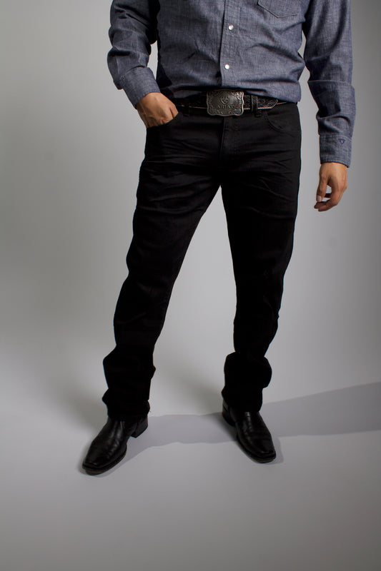 Wrangler Men's Retro Slim Straight Black Jeans