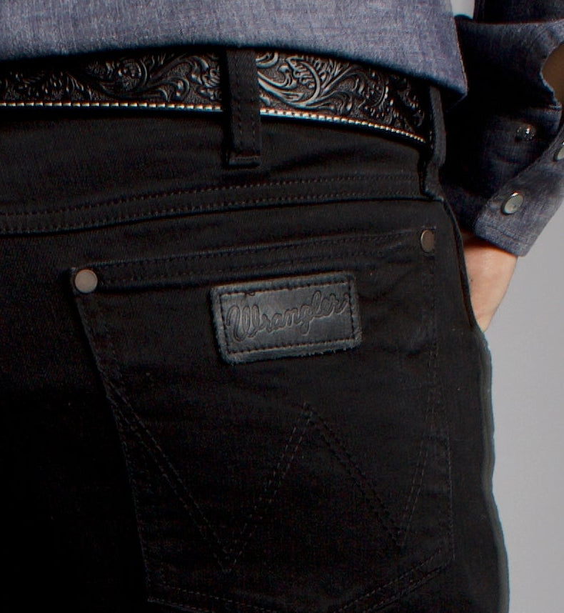 Wrangler Men's Retro Slim Straight Black Jeans