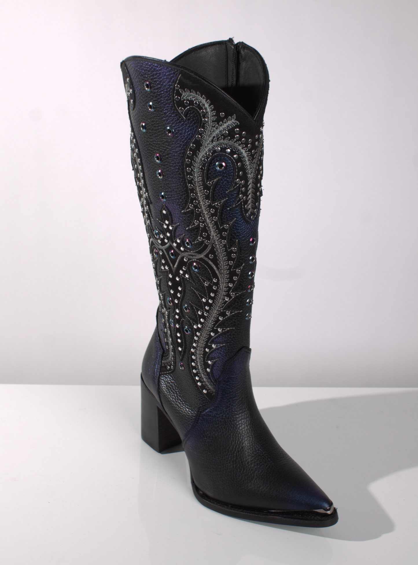 Cuadra Women's Tall Western Blued Leather Boot
