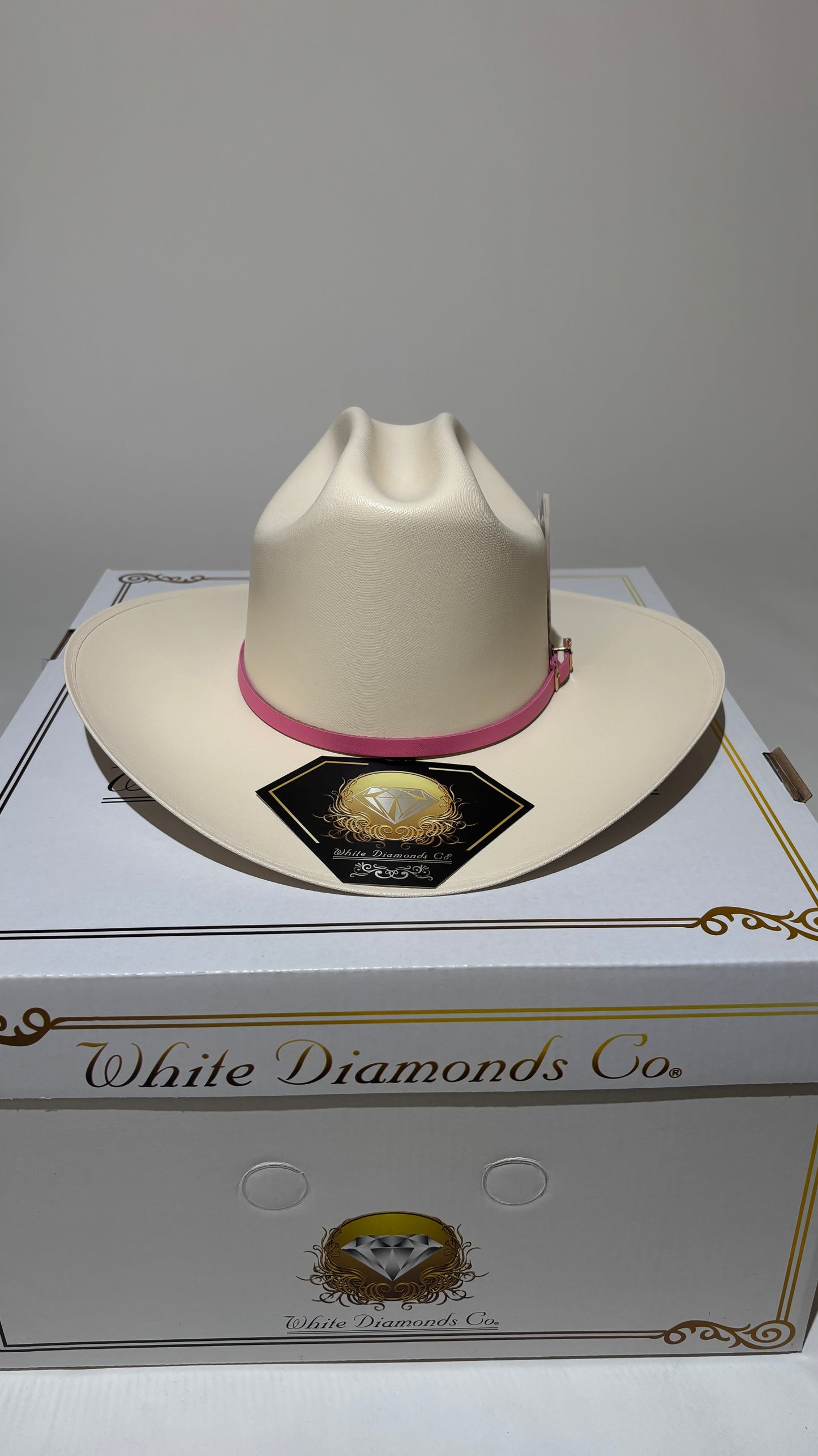 Beige Sinaloa 1000X Straw Hat - White Diamonds