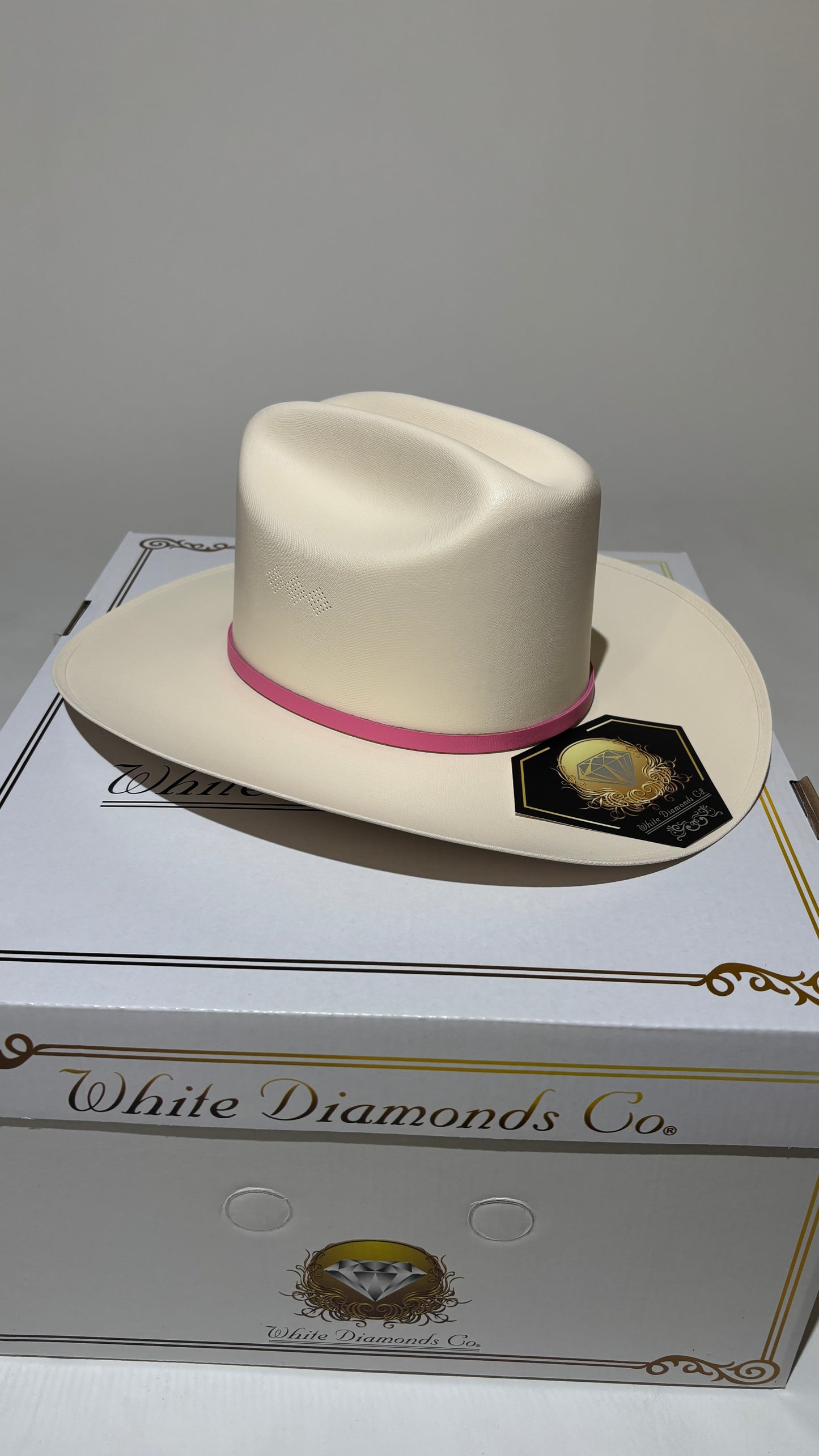 Beige Sinaloa 1000X Straw Hat - White Diamonds