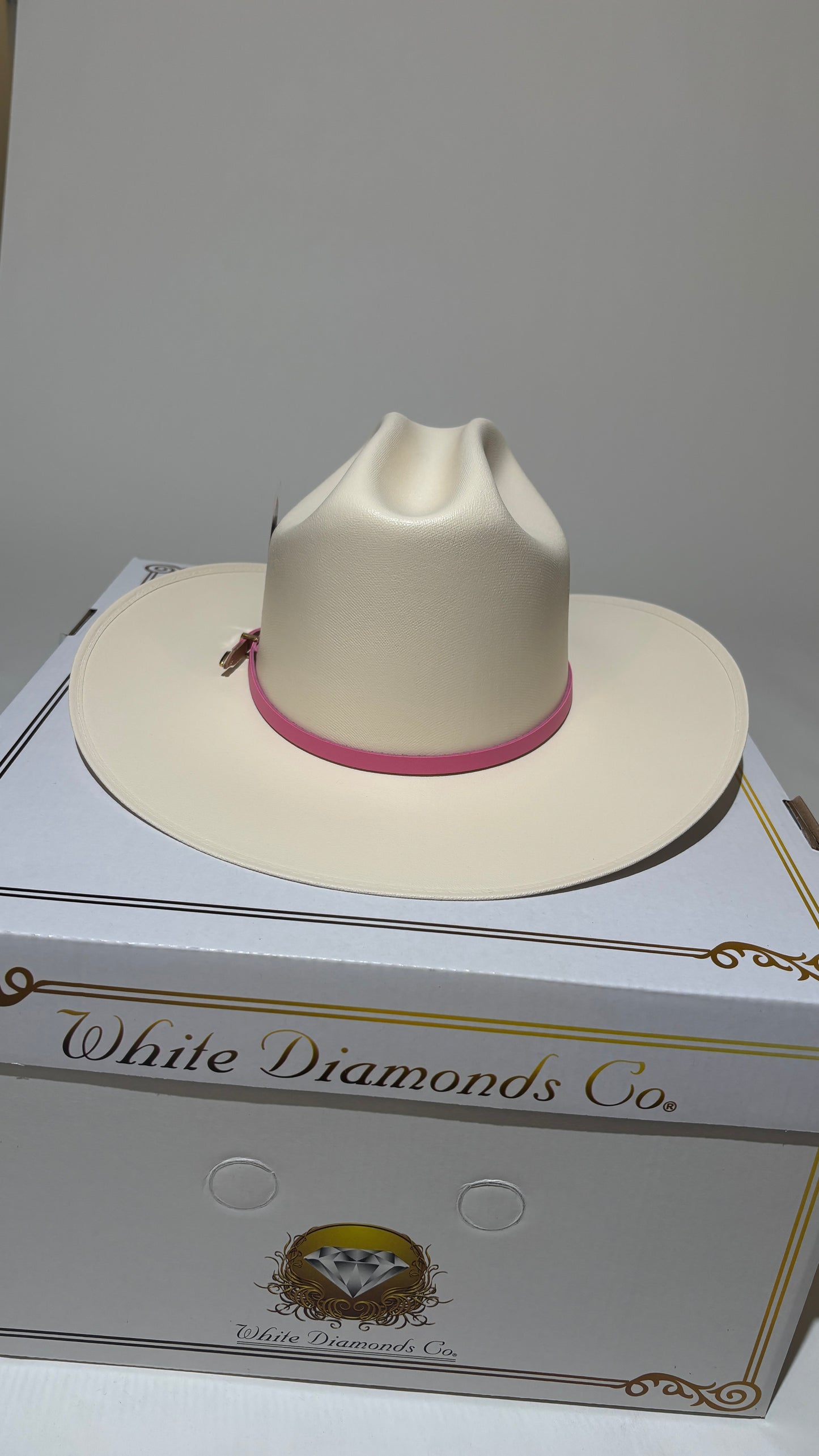 Beige Sinaloa 1000X Straw Hat - White Diamonds