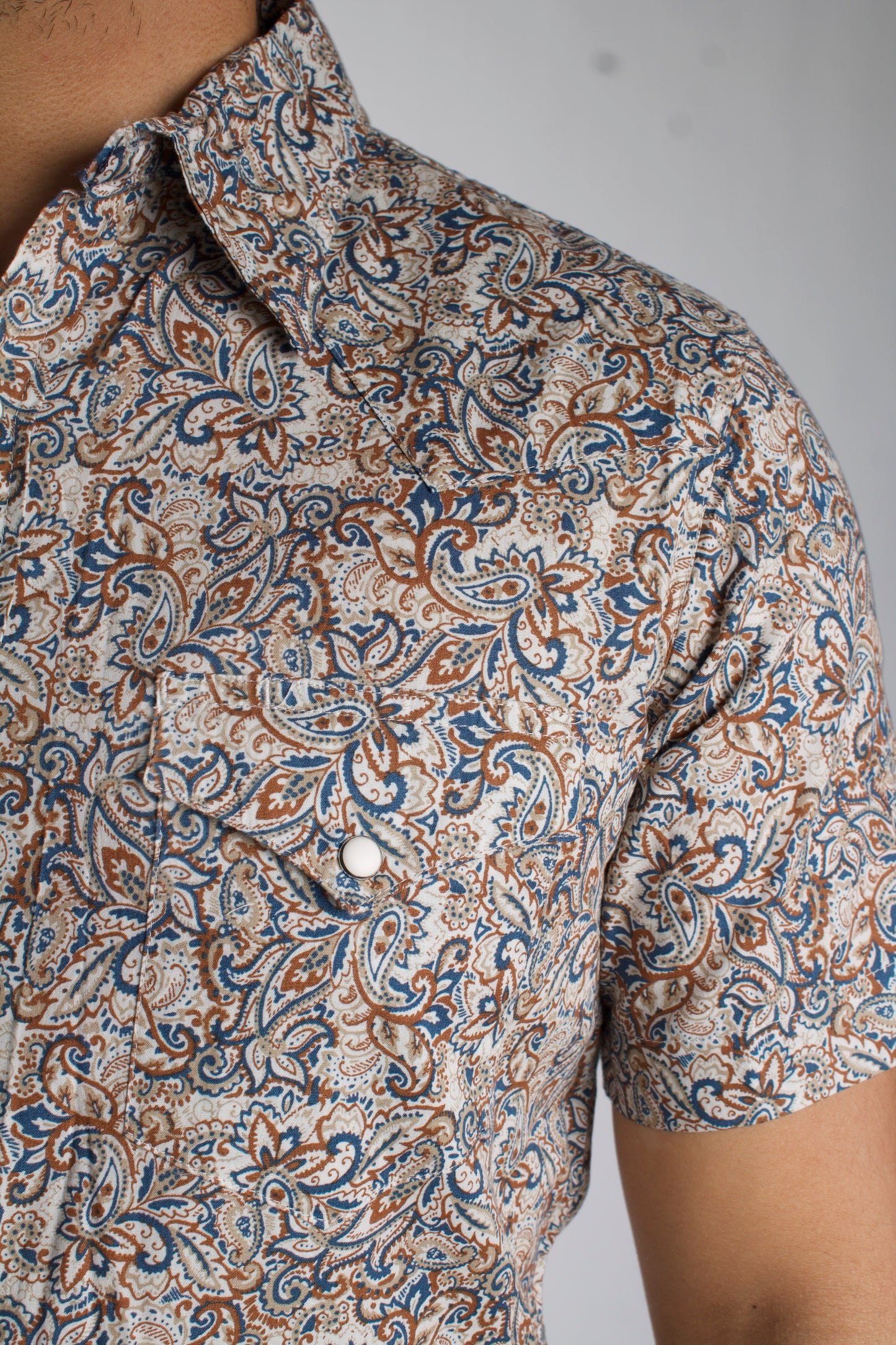 Men's Allover Print Snap Short Sleeve Shirt - Roper
