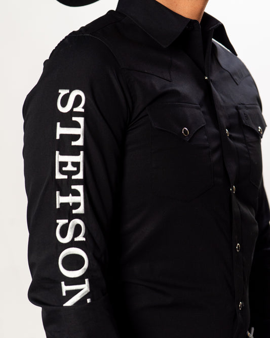 Stetson Men's Logo Western Long Sleeve Shirt – Modern Fit