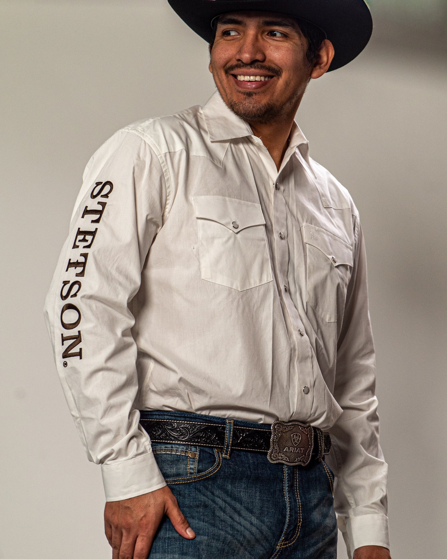 Stetson Men's Logo Western Long Sleeve Shirt – Modern Fit