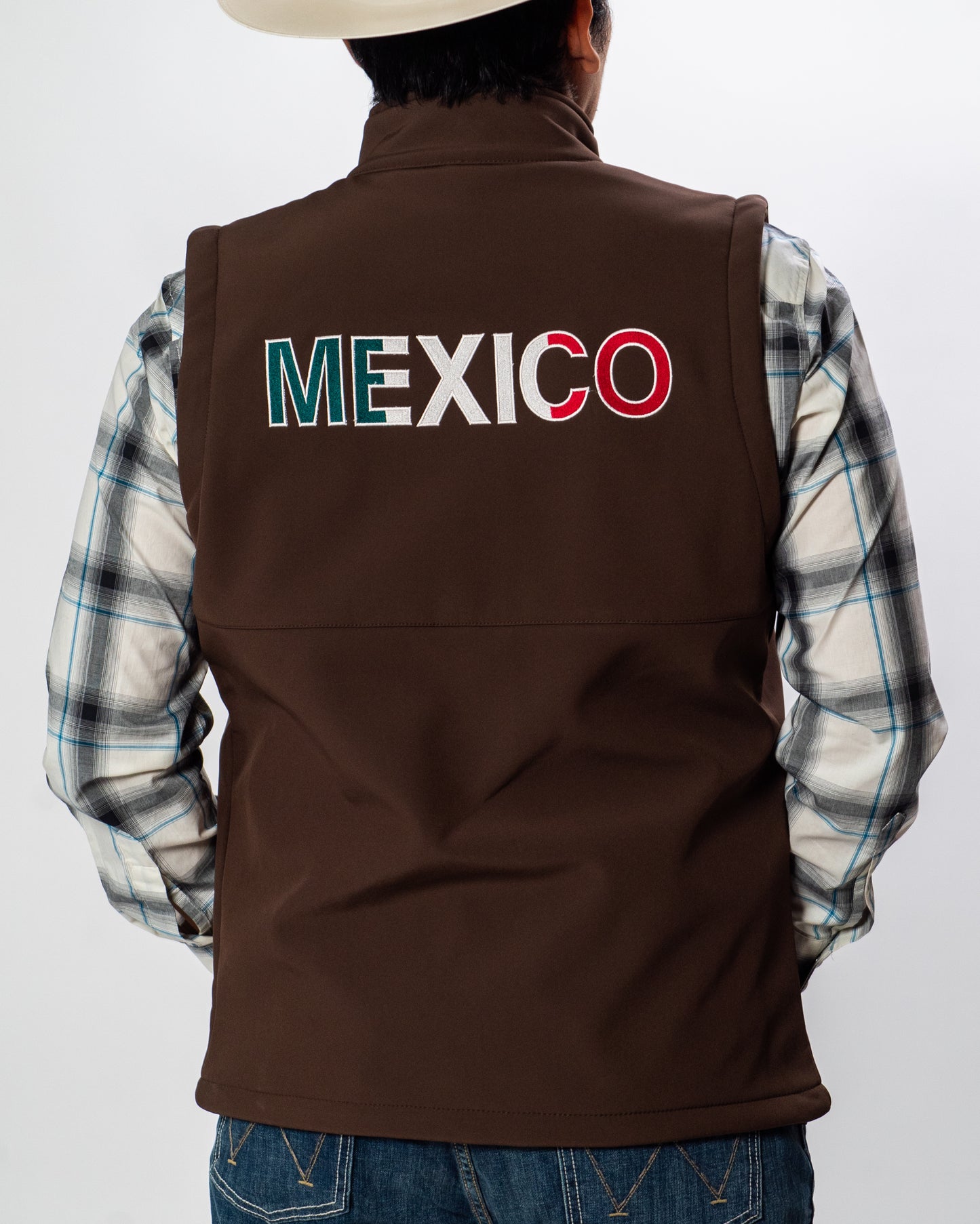 American West Men's Mexico Bonded Fleece Vest