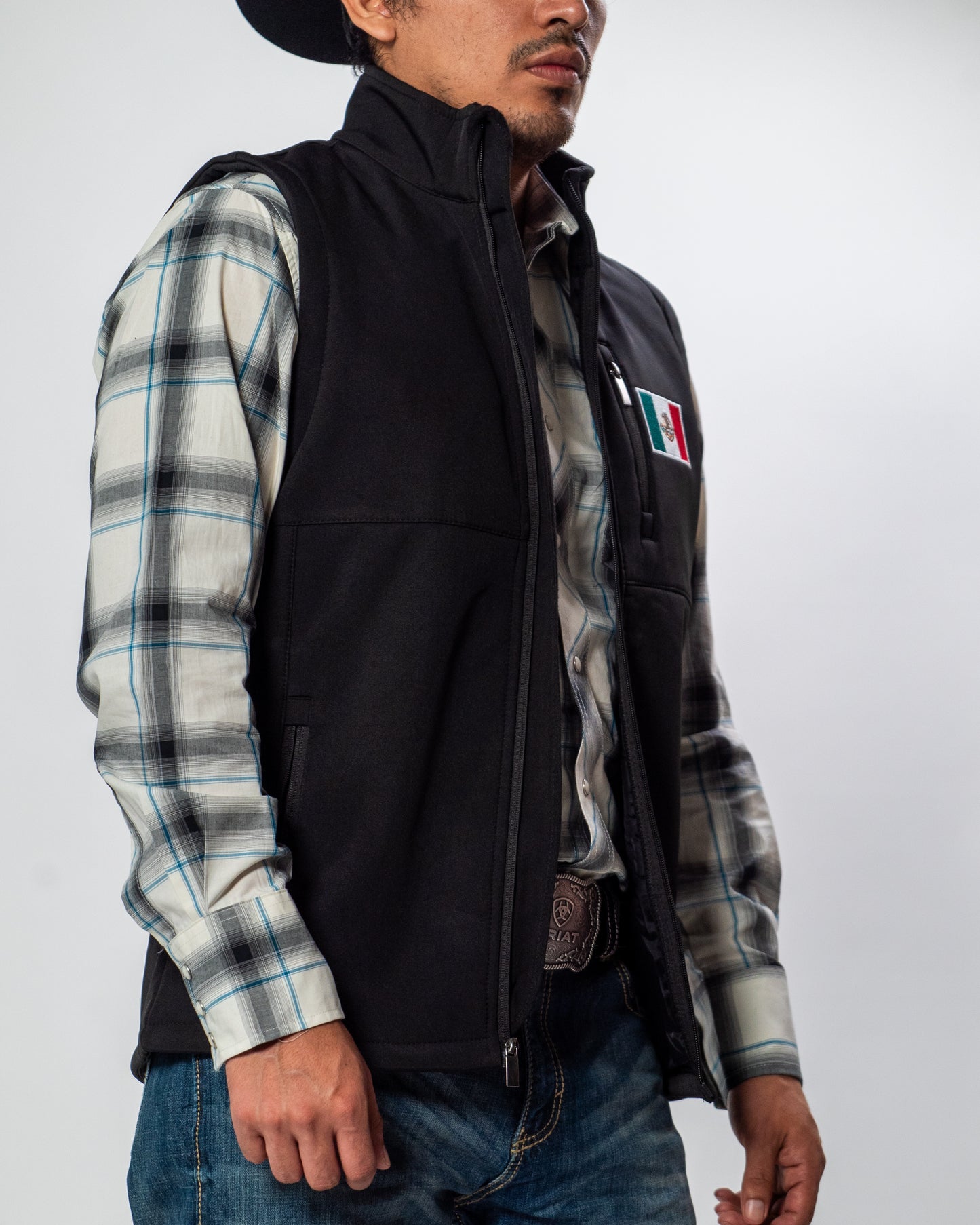 American West Men's Mexico Bonded Fleece Vest