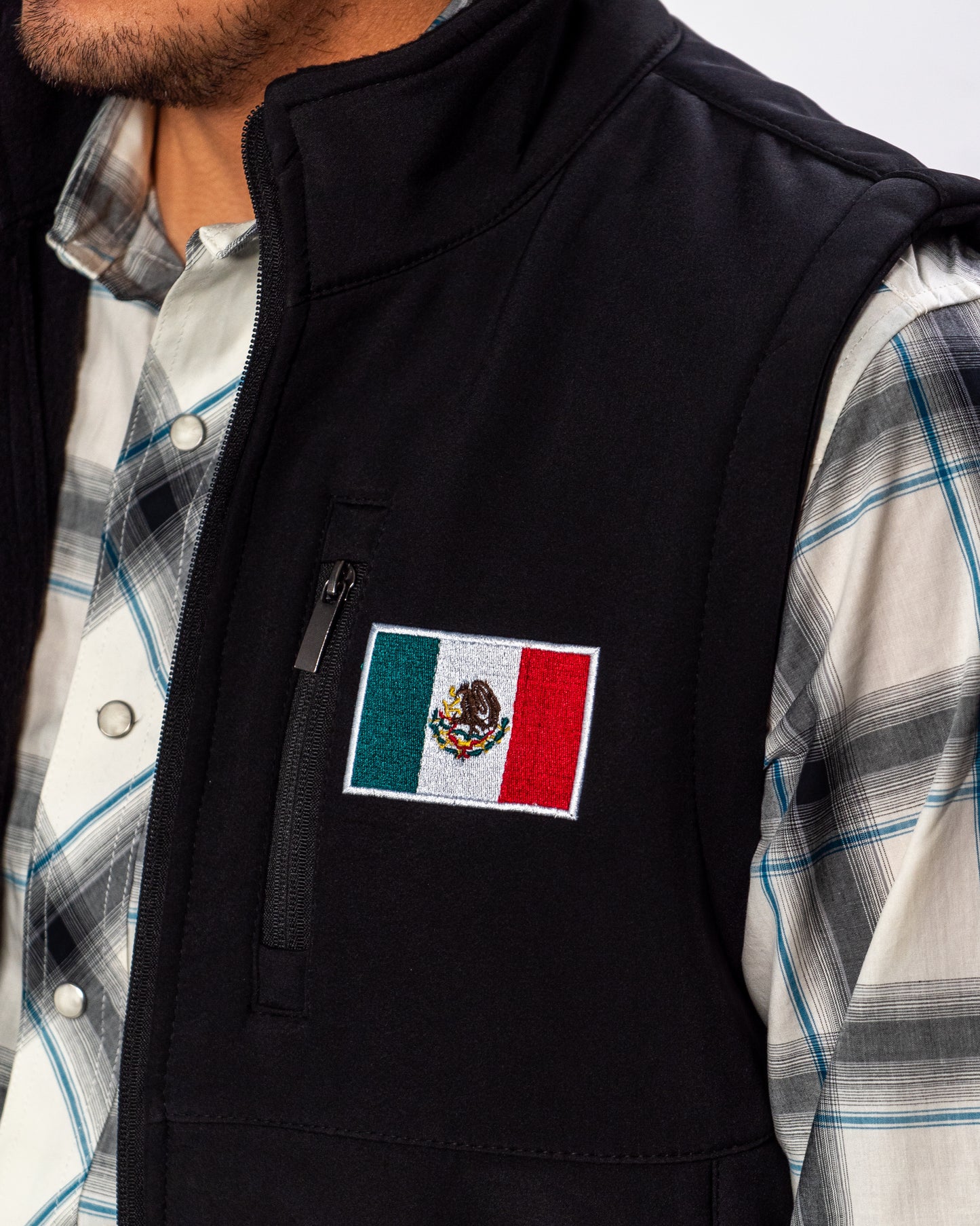 American West Men's Mexico Bonded Fleece Vest