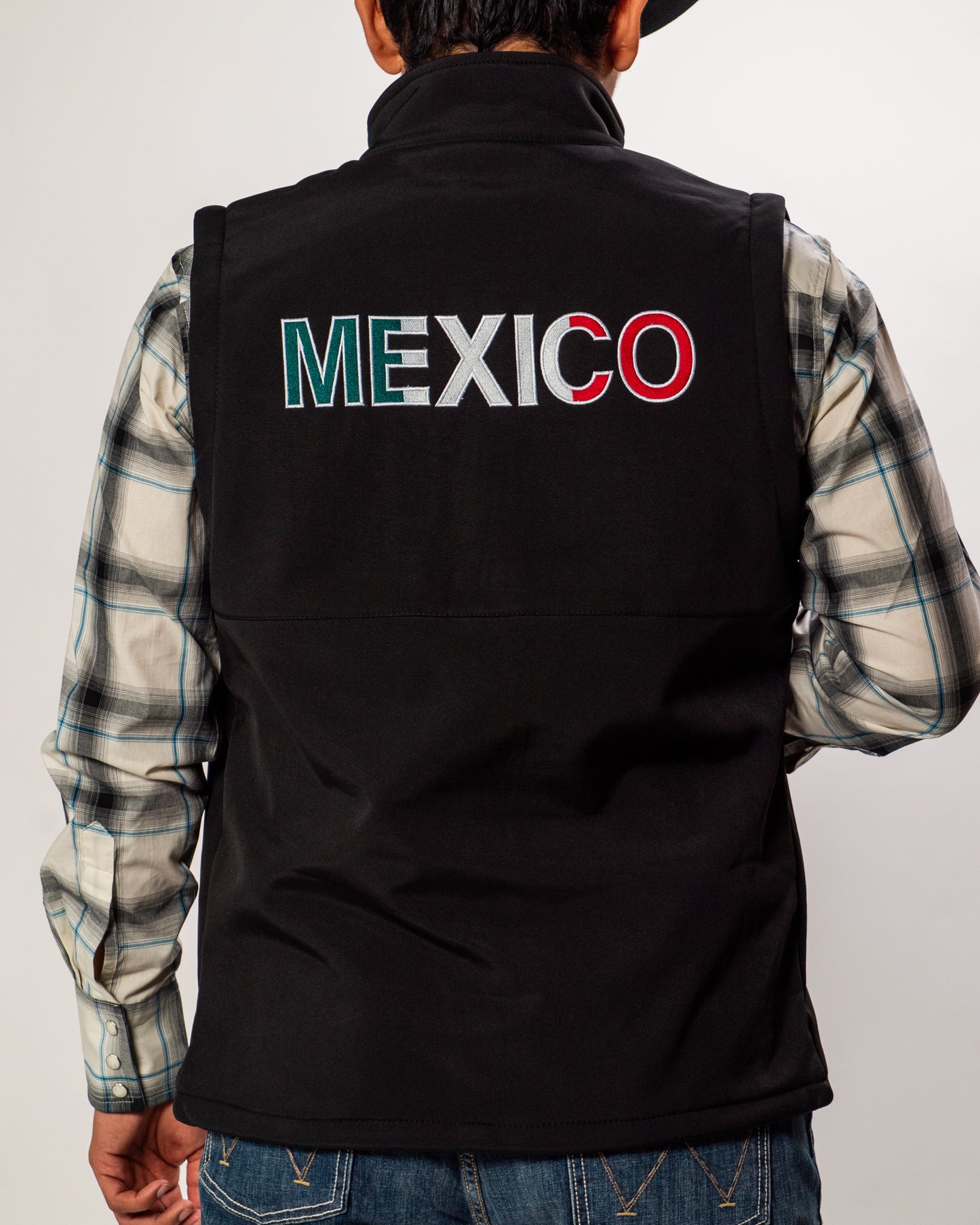 American West Men's Mexico Bonded Fleece Vest