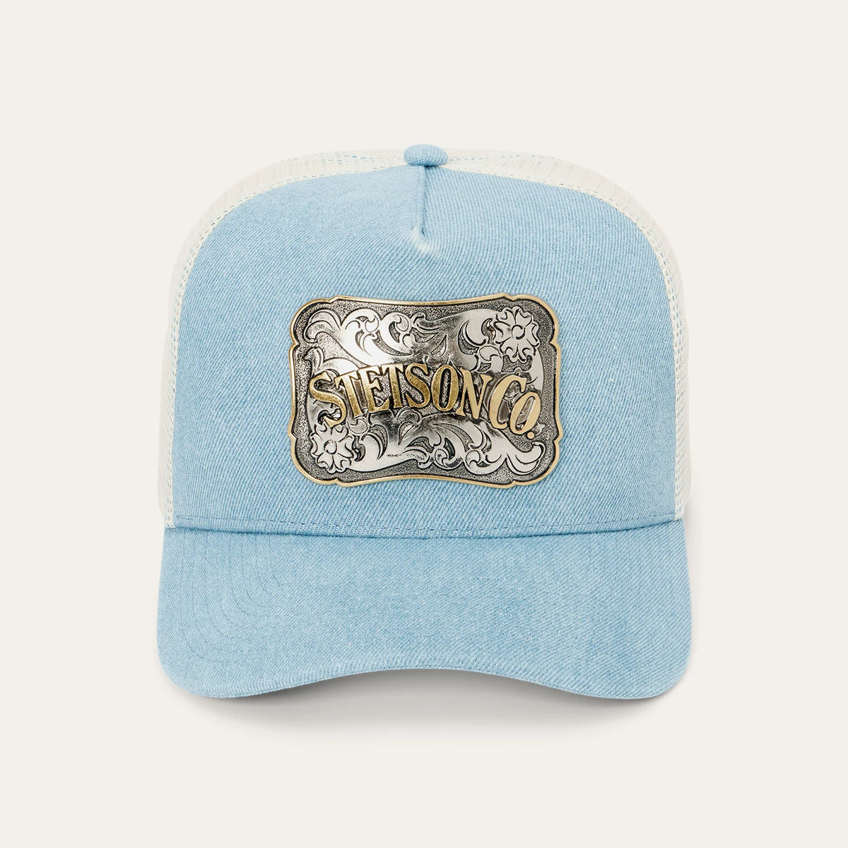 Stetson Denim Plaque Trucker Cap