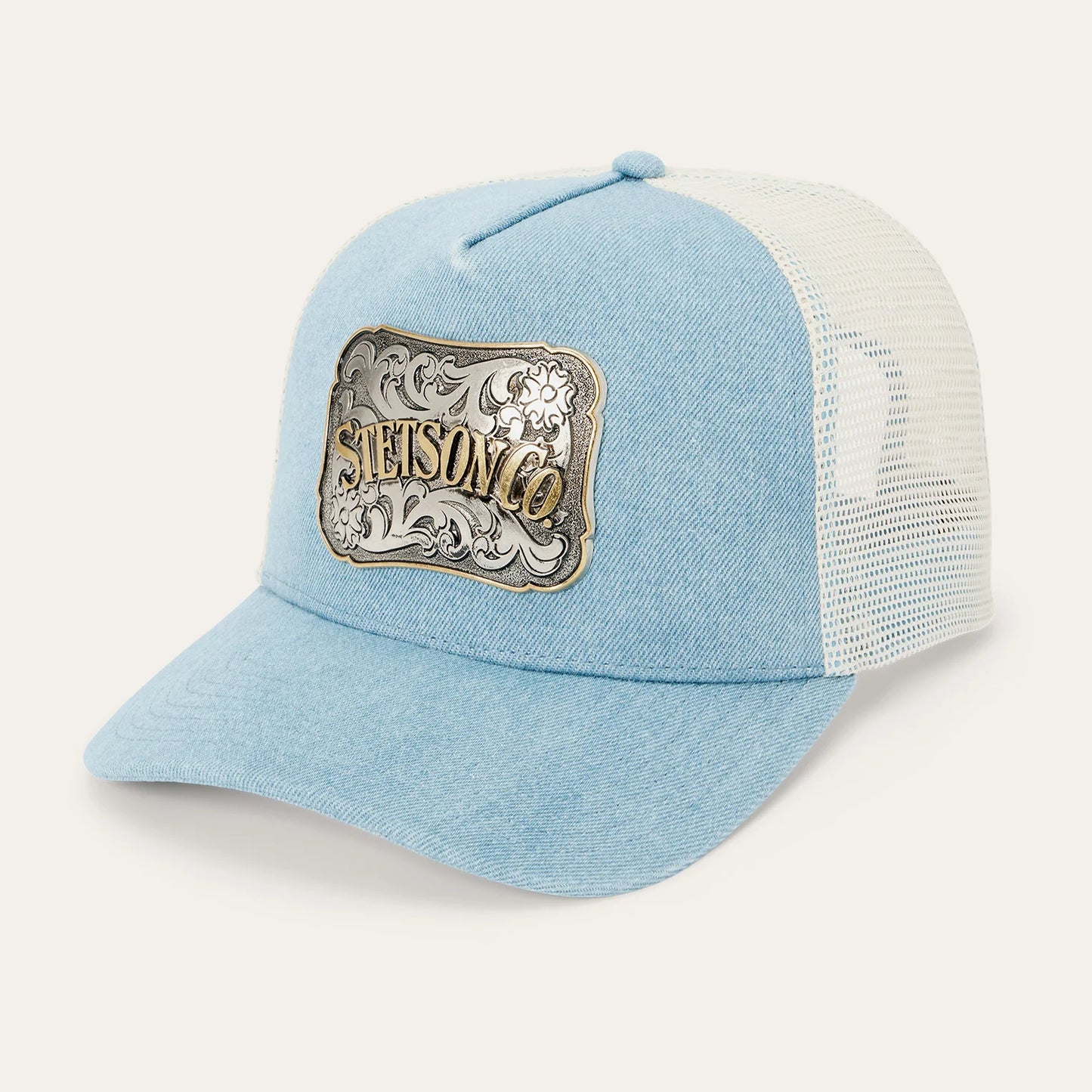 Stetson Denim Plaque Trucker Cap
