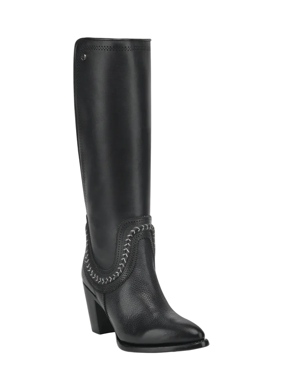 Cuadra Women's Elegant Round Toe Knee-High Boot with Elastic Back Panel