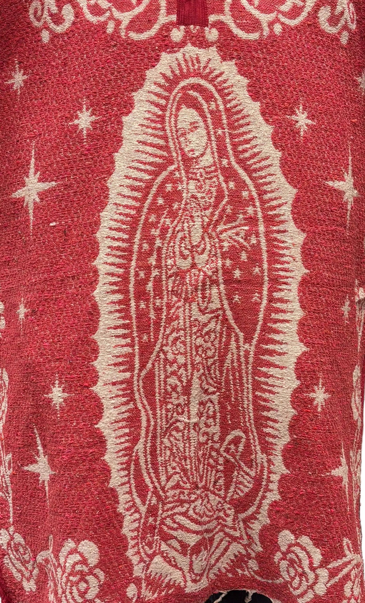Traditional Hooded Poncho for Adults - Lady of Guadalupe Design